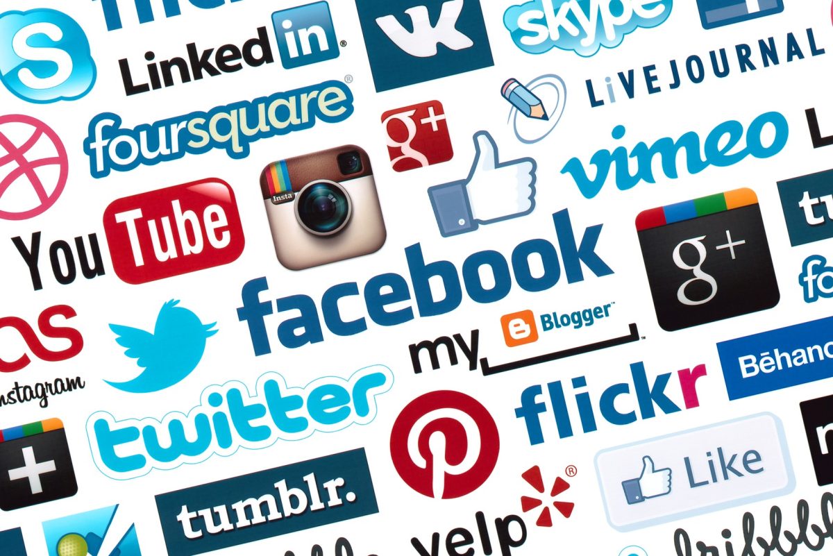 social media logotype background