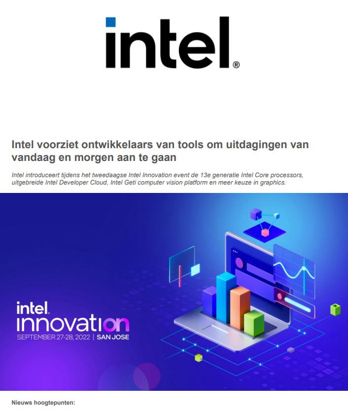 intel press release